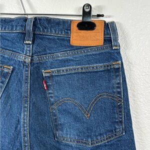 Levi's Women's Wedgie Straight Denim Jeans with Tan Accents